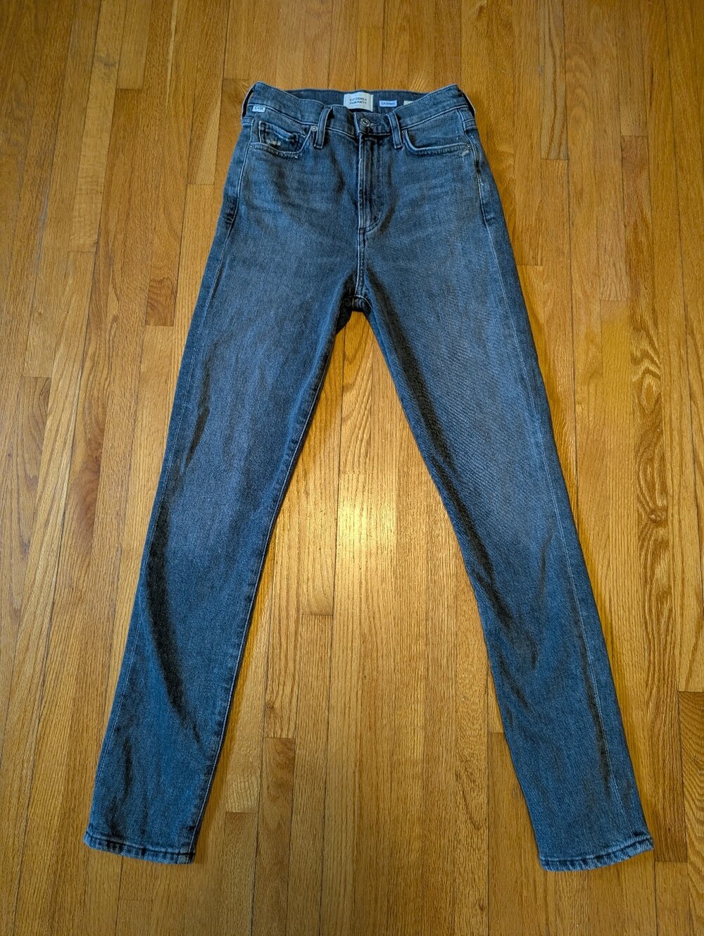 Citizens of Humanity Olivia High Rise Slim Jeans in Grey Wash - Size 24